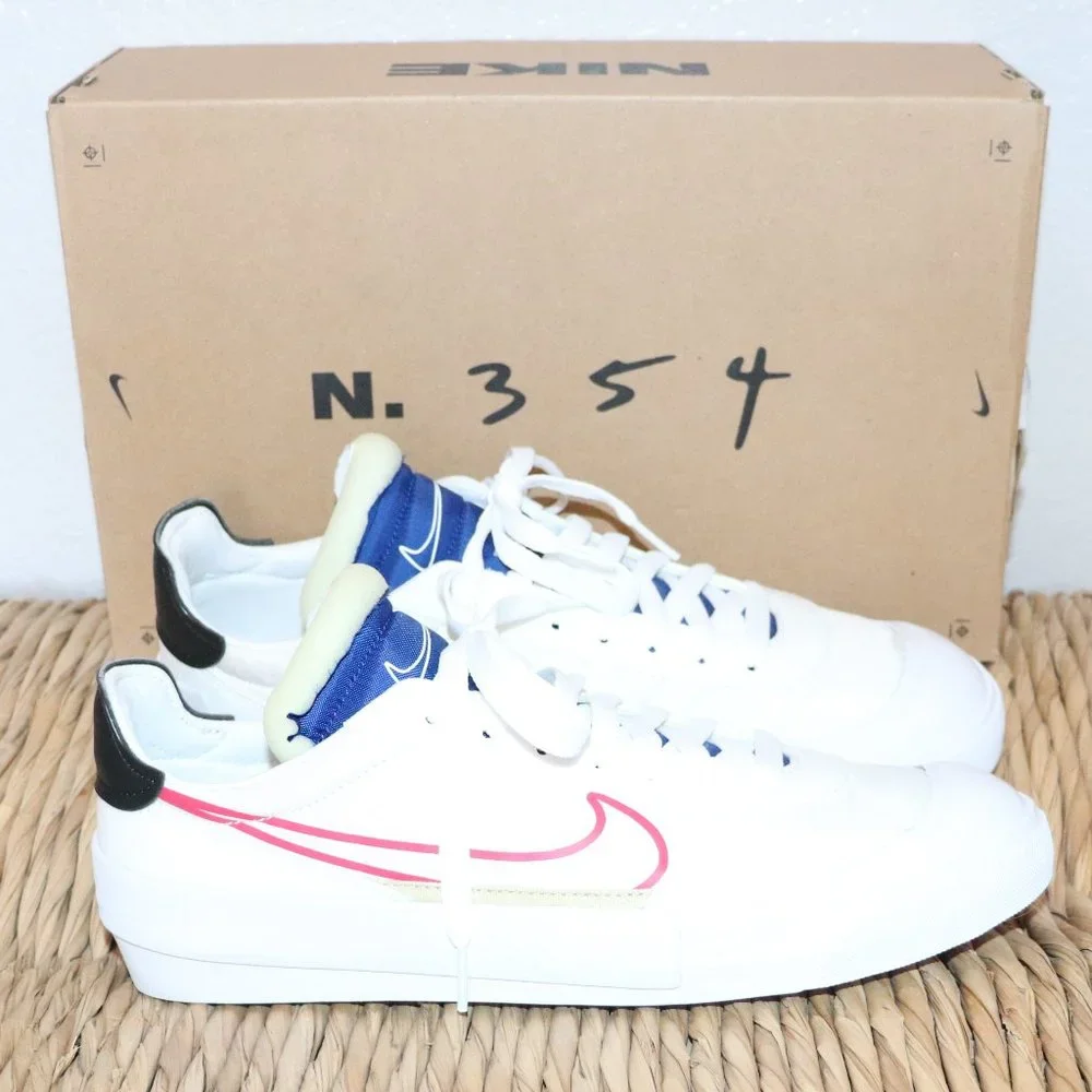 New Mens NIKE Drop-Type HBR Sneakers University Red White Size 9